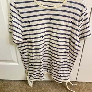 Universal thread women's top navy stripe size XL